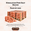 Himalayan Pink Salt Bricks 8x4x2 inch, Pack of 1000