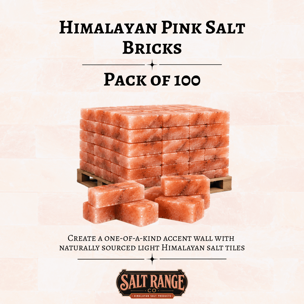 Himalayan Pink Salt Bricks 8x4x2 inch, Pack of 100