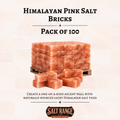 Himalayan Pink Salt Bricks 8x4x2 inch, Pack of 100