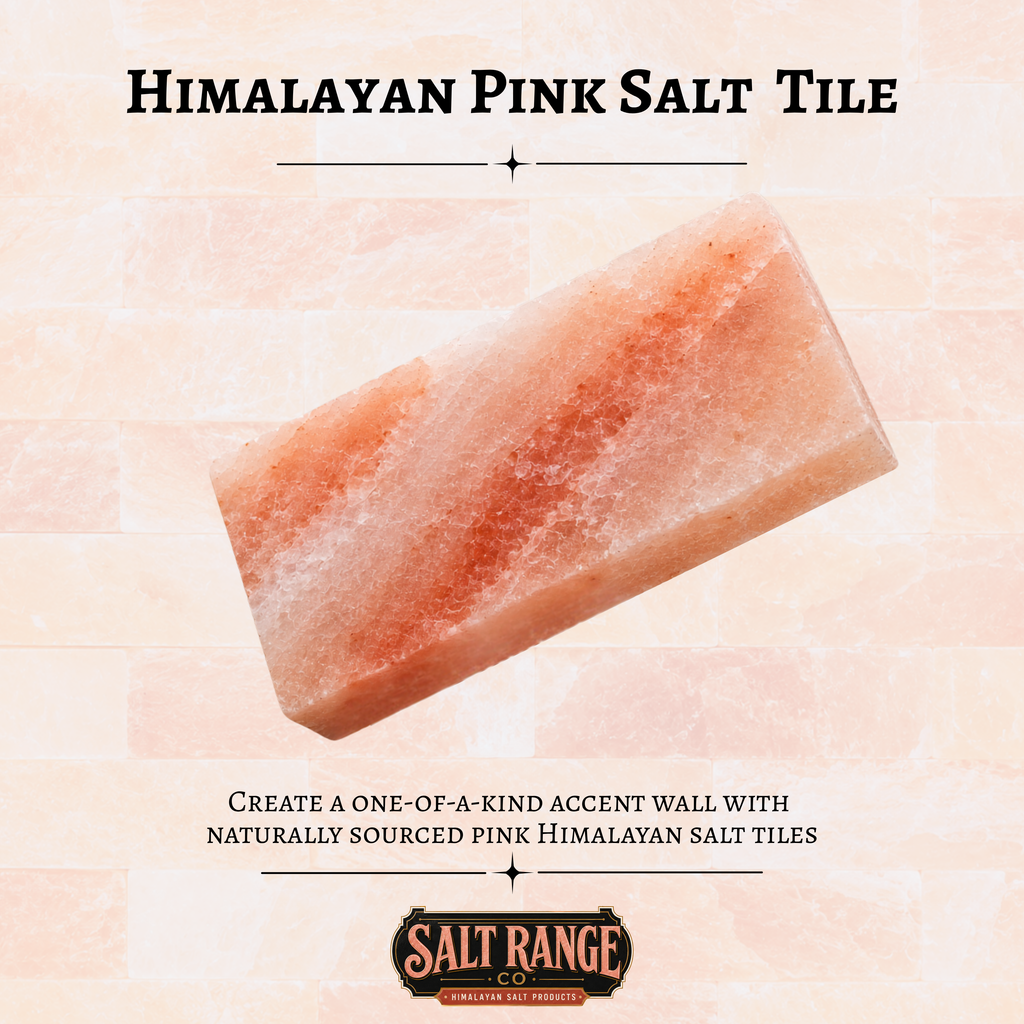 Himalayan Pink Salt Tiles 8x4x1 inch, Single Piece