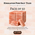 Himalayan Pink Salt Tiles 8x4x1 inch, Pack of 50