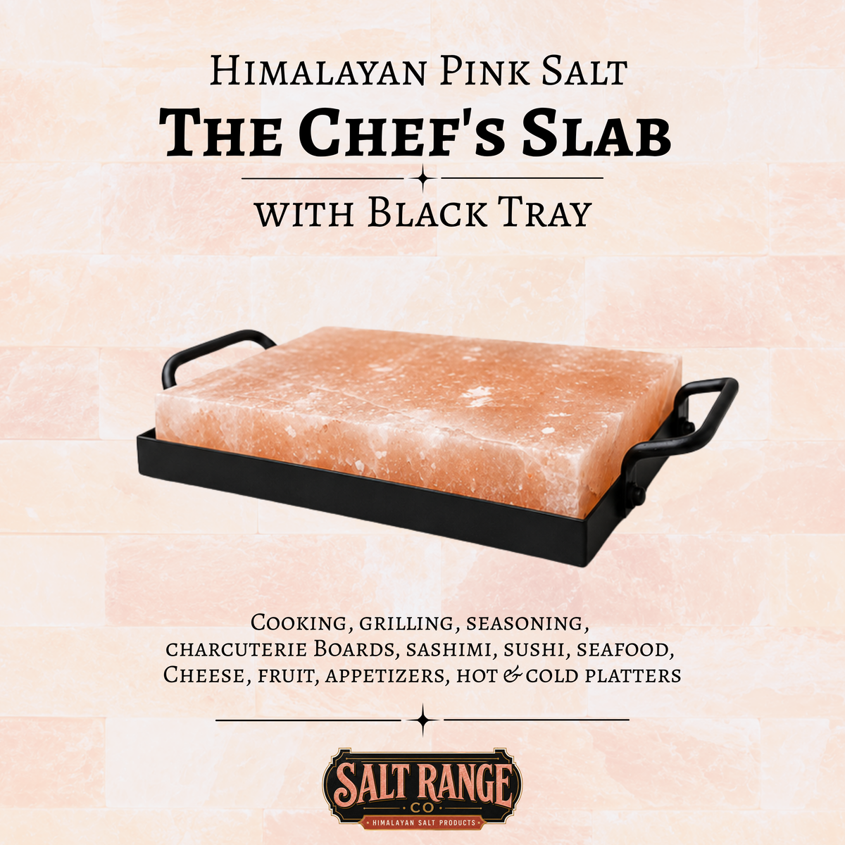 The Chef's Slab — Himalayan Salt Cooking Block 12x8x1.5