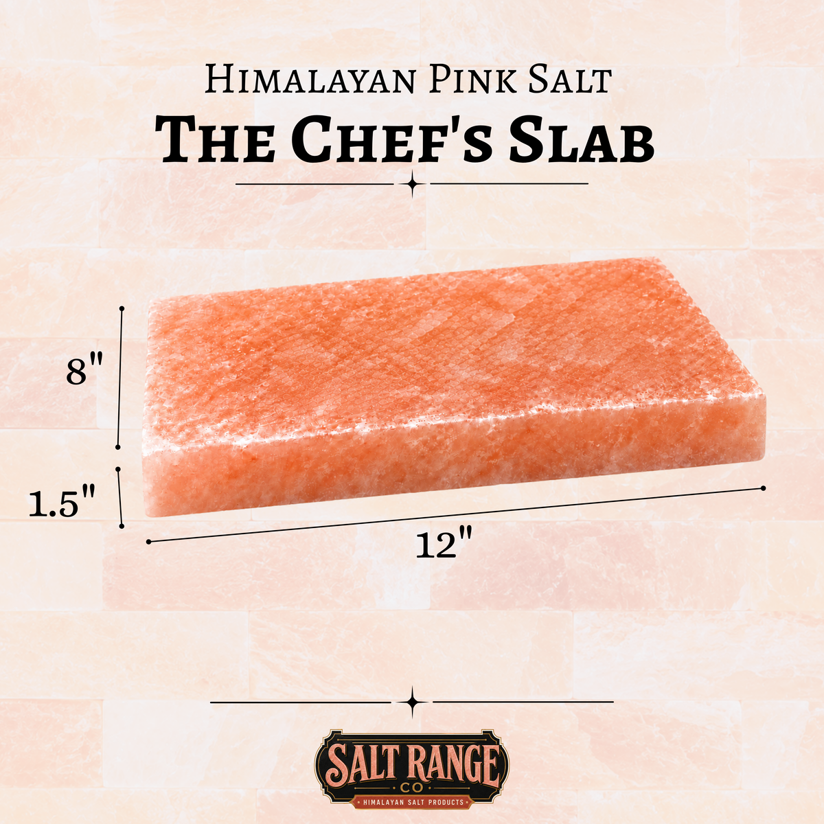 The Chef's Slab — Himalayan Salt Cooking Block 12x8x1.5