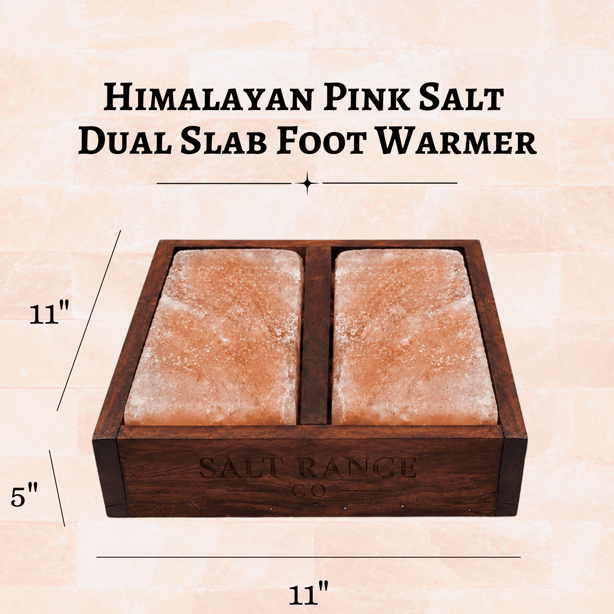 Himalayan Salt Lamp Foot Warmers - Pack of 4, Dual Salt Slabs – photo 2
