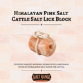 Natural Himalayan Salt Lick Crystal Blocks for Cattle & Livestock, Single Block
