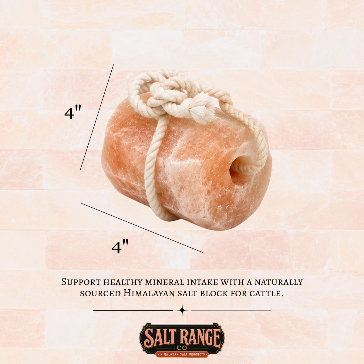 Natural Himalayan Salt Lick Crystal Blocks for Cattle & Livestock, Single Block – photo 2